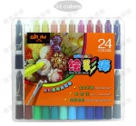 colorful 24colors Washable Fancy Silky Twist Gel Oil pastel, Non toxic face paint set