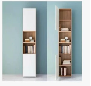 colorful cheap melamine board narrow wood bookcase