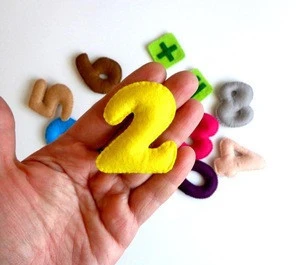 Colorful Felt Stuffed Numbers Educational toy game math mathematical signs for kids development