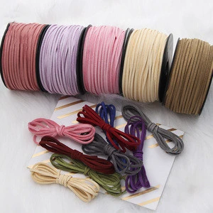 Colorful Korean style Flat Faux Leather Cord 0.4cm*50Y Roll Gift packing decorations ribbon/072HSPS001