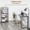 Combohome Office Writing Computer Desk Modern Simple Study Desk Industrial Style Folding Laptop Table Home Notebook Desk