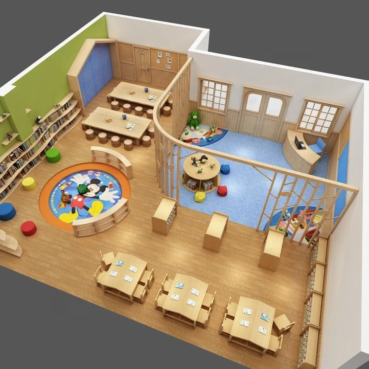 Conceptual design of kindergarten nursery room furniture