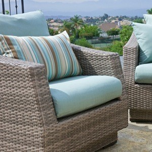 Contemporary style sectional rattan lounge chair oversized outdoor sofa furniture set