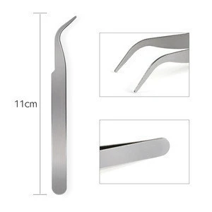 COSCELIA High Quality Professional Stainless Steel Precision Tweezers Curved Tweezers