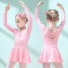 Cotton Childrens Clothing Long Sleeve Gymnastics Leotard Child Latin Dance Wear