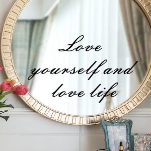 Creative English love the bathroom mirror stickers sitting room the bedroom window background wall decorative wall stickers