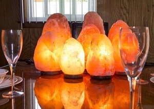 Crystal Salt Lamp 6 Inch Dimmable Hand Crafted Natural Himalayan Rock Salt Lamp Night Light