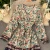 Import CUBEAR DK00028 Ethnic Vintage INS Popular Holiday Style Dress Full Sleeves Floral  Skirt V-neck Button-up Women Dress from China