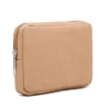 Custom best-selling corporate promotional eco friendly cluth travel makeup brown washable kraft paper cosmetic bag with zipper