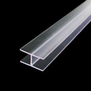 Custom Clear PVC plastic H profile for 10mm glass