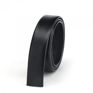 Custom Design Black Pu Leather Belt With Slider Buckle Yiwu Factory