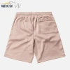 Custom elastic waistband drawstring polyester cotton side striped mens workout gym track shorts