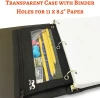Custom Fabric Transparent Pencil Box PVC Pencil Case With 3 Binder Holes