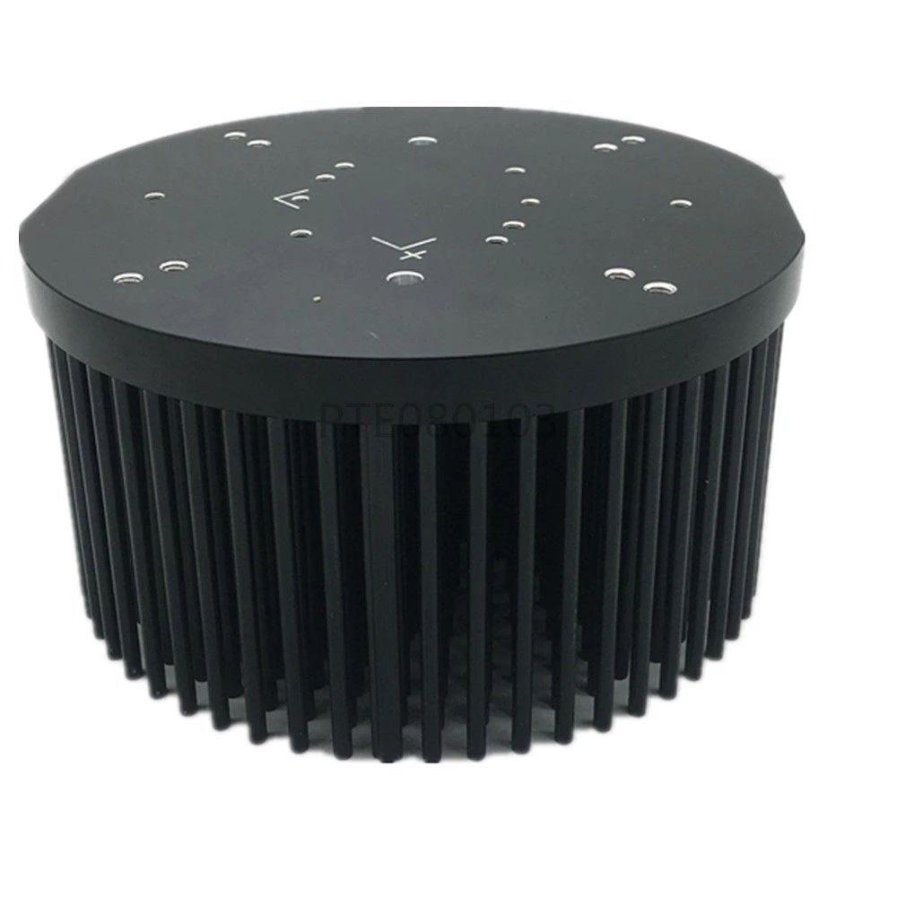 Custom Heatsink Black Anozied Aluminum Round Cold Forging LED Heat Sink