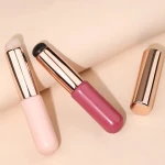 Custom Logo Crystal Handle Lip Dust Brush Eyeshadow Lipstick Applicator Nail Stamping Plates Silicone Nail Brush