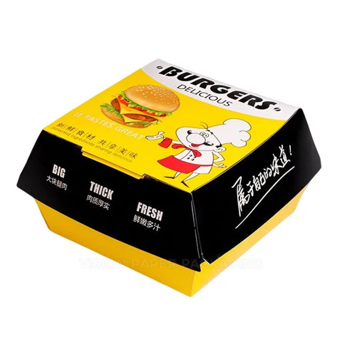 Buy Custom Logo Fast Food Takeaway French Fries Burger Packaging Box ...