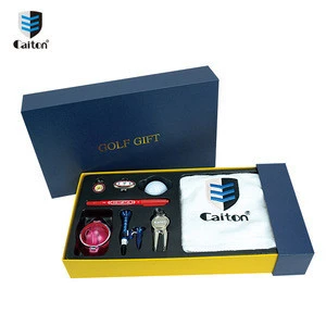 Custom logo golf gift set with golf tees, golf ball marker, golf divot tool. golf accessory