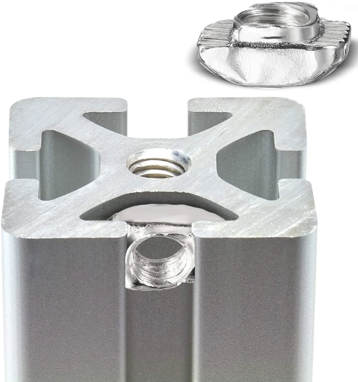 Custom made 2020 Series T Nuts T-Slot Nut Hammer Head Fastener Nickel-Plated Carbon Steel Sliding T Nuts for Aluminum Profile