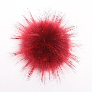 Custom Mix Colors Long Fluffy Hairs Synthetic Raccoon Fur Pom Poms
