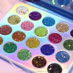 Custom pigmented glitter eyeshadow palette makeup single pressed powder eyeshadow