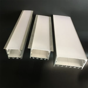 custom plastic extrusion led light diffuser made of frosted santine pc polycarbonate in 35 50 75mm wide