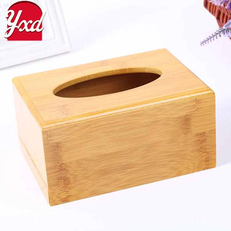 Custom Printed Logo Cheap Square bamboo tissue box