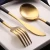 Import Custom Reusable Stainless Steel Cutlery Flatware Set Gold Cutlery Set for Hotel Restaurant from China