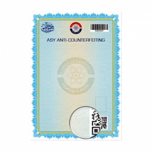 Custom Vehicle Security Certificate, Security colourful Certificate Paper with Hologram sticker diploma printing paper