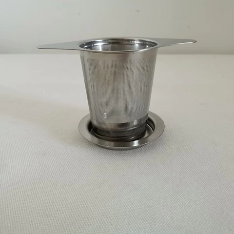 customize logo loose leaf tea infuser strainer with handle
