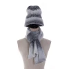 Customized Design Fashion Women Keep Warm Winter Knitted Hat Gloves Scarf Warm Set