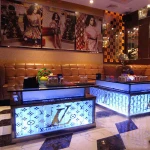 Customized logo led lounge furniture/led bar table/lounge furniture