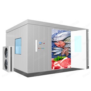 Customized Size Panel Blast Freezer storage Commercial Refrigerator Cold Room For Meat Seafood Fish