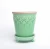 Import Customized size relief pattern glazed ceramic flower planter pot with tray for plants from China