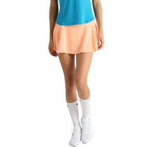 Customized women tennis plain sport short quick dry elastic waist jersey safety skirt