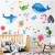 Import Cute fish starfish happy under sea wall stickers for bathroom bedroom kids rooms wall art decor removable cartoon sticker from China