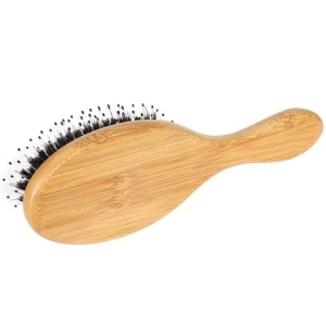 Daily Massage Bamboo Comb Hairbrush Bristle Nylon Detangling Hair Brush