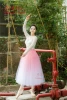 Danyiballet Professional Women Girls Ballet Dance Performance Wear Pink Long Tulle Skirts Training Wear