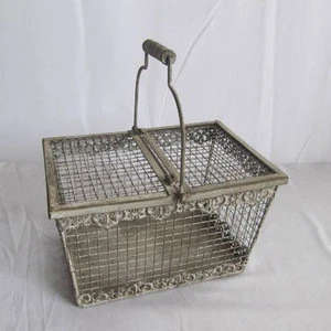 Decoration Wire Metal Hanging Iron Board With Basket Planter