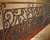 Decorative straight interior wrought iron staircase balustrade