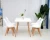 Import Design Modern Dining Chairs White Set of 4 Solid Wooden Legs Comfy Table And Chair Set from China