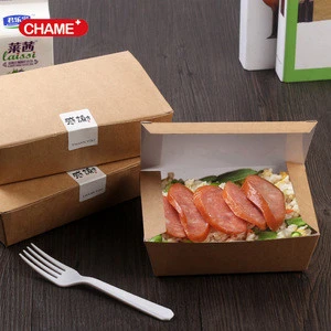 Disposable Eco Friendly Stocked white paper kraft box/white paper box for food packaging