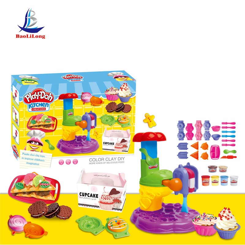 diy craft kit for kids playdough clay toy kitchen for children ice cream maker toy development color clay DIY toys