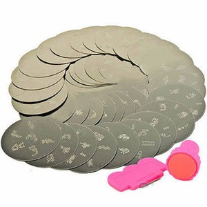 DIY Nail Art Stamping Plates Kit Assorted Plates Stamp &amp; Scrapers &amp; Stainless Steel Mix Template