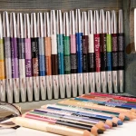 Double-head eyeliner eye shadow pencil glitter lip and eye liner wood Non-blooming Waterproof Color Eyeliner Pen