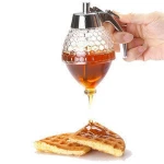 Drip Honey Syrup Dispenser Portable Juice Bee Storage Pot Drip bottle acrylic honey dispenser