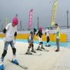 dry ski slope artificial ski surface mat for skier beginner