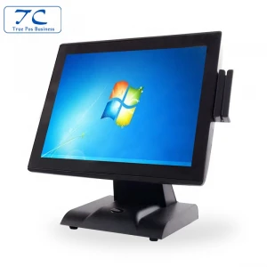 Dual 15 inch touch screen portable pos machine / pos terminal