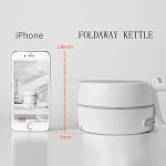 dual power 110v 220v portable Silica gel tea coffee heating element travel foldable electric water kettle for hotel