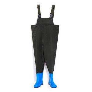 Eco-friendly  0.45mm thickness PVC knitted fabric breathable children&#39;s fishing  waders
