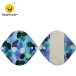 Eco Friendly Reusable Washable Black Color Sanitary Napkins Menstrual Cloth Pads Hight Quality Soft Bamboo Sanitary pads